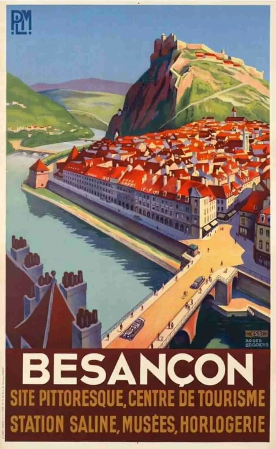 Besançon, ville horlogère française — affiche historique
